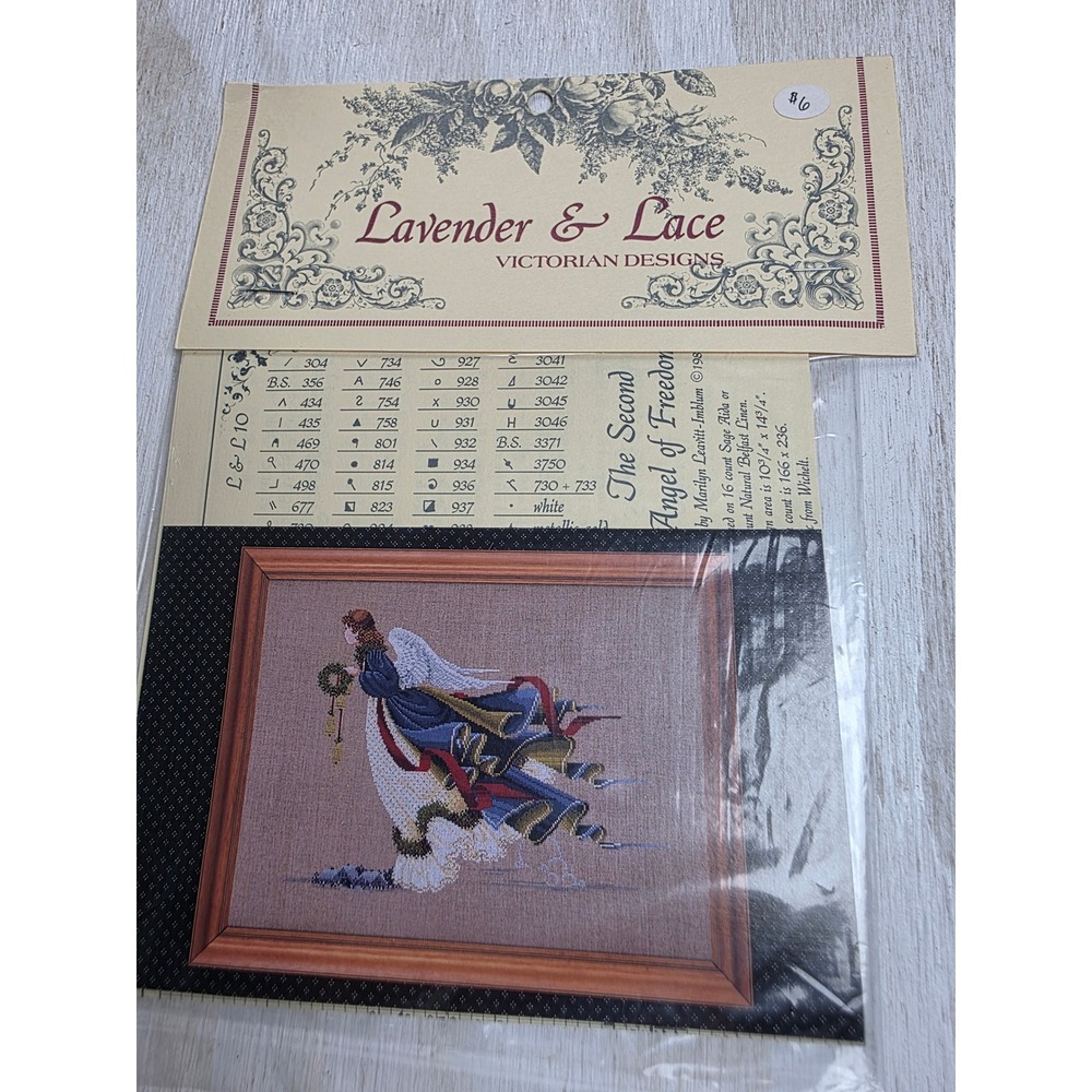Lavender & Lace The Second Angel of Freedom Cross Stitch Pattern 10 Victorian